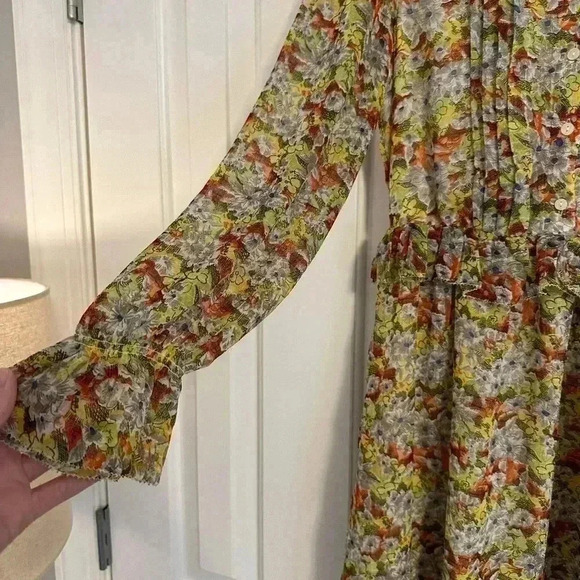 Paris Atelier & Other Stories Foral Bib Dress Size 2 - Picture 7 of 16
